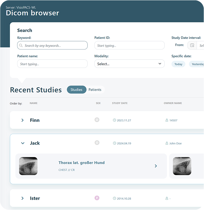 VisioPACS web